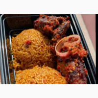 Smoky Jollof Rice With Peppered Chicken