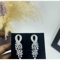 Classy Silver Bridal Earring and Jewelry