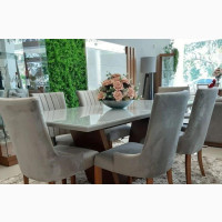 Luxury 6 Seater Marble Top Dinning Table Set