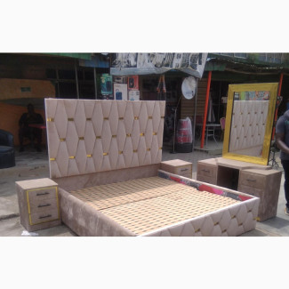 Complete Set of 6 by 6 Unphostered / Padded Bed Frame