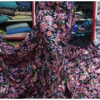 Fashion Nova Lace Fabric - Multi Color Casual Style