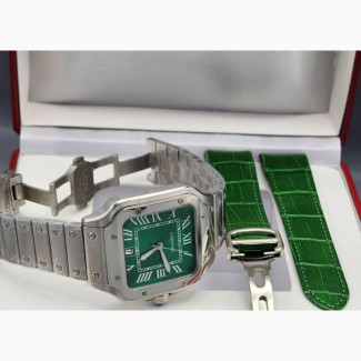 Classic Santos DE Cartier Wristwatch with Extra Leather Strap