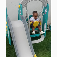 5 In1 Music Playground, Slides, Swing, Basketball/Golf/Football