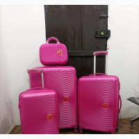 Swiss Polo Plastic Luggage with 4 Wheels - Pink