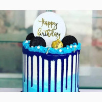 Blue Frosting Birthday Cake - Khuddyshine_cakes n more