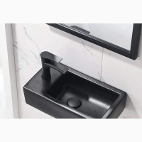 Black Suspended Wash Hand Basin
