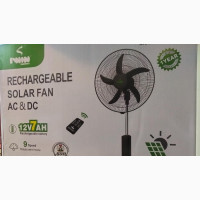 Rechargeable Solar Fan AC DC