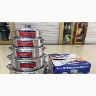 Aluminium Pots Set - Brand New, Silver Color