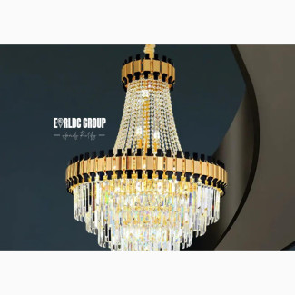 Brand New Crystal Gold Chandelier