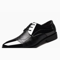 Men#039;s PU Leather Patent Tuxedo Dress Shoes- Black