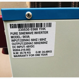 5kva/48v Yohako Pure Sine Wave Solar Inverter