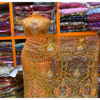 Orange Indian George With Blouse - Different Designs