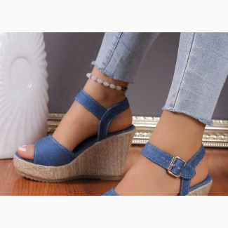 Women#039;s Jean Wedge Heel