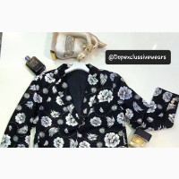Mens High Fashion Silver Floral Blazer