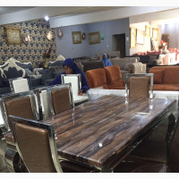 Standard Marble Dinning With 6 Chairs