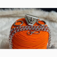 T-Shirt Yarn and Metal Accessories Crochet Bag Set