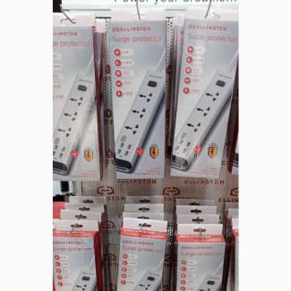 Ellington Surge Protector 3 Way Extension Socket With 4 USB
