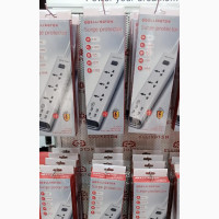 Ellington Surge Protector 3 Way Extension Socket With 4 USB