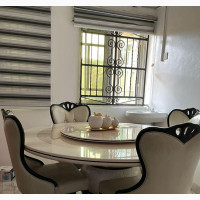Rollable Top Marble Dining Set
