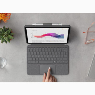 Logitech. 10th Gen iPad Keyboard Case With Trackpad