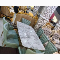 Marble Top Dinning Table With Eight Chairs
