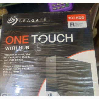Segate 10tb One Touch External Hard Drive With in Built Hub