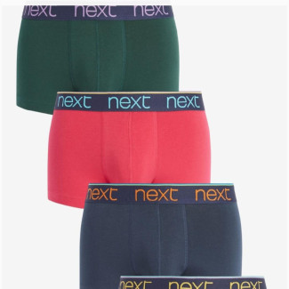 NEXT Hipsters Bright Colour Luxury Cotton Boxers Pack of 4