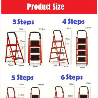3, 4, 5, 6 Steps Foldable Ladder