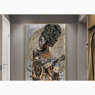 African Woman Oil Painting - Brand New