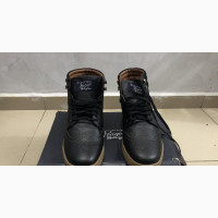 Original Penguin Lace Up Brogue Ankle Boot In Black Leather
