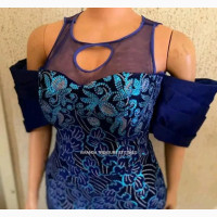 Straight Bustier Dress With Yoke