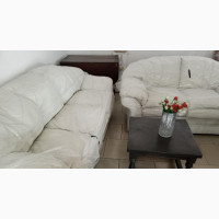 White Leather Sofa and Couch, Home Interiors