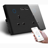 Smart Touch Wall Socket With 2 Socket +2 USB