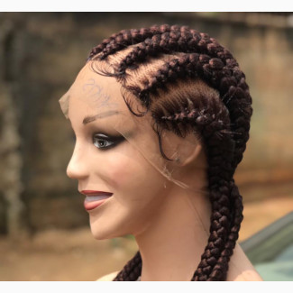 Ghana Weaving Cornrow Braided Wig