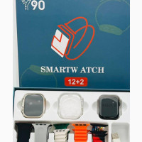 Ultra Y90 2 in 1 Smartwatch With 2watches, 12 Straps Etc