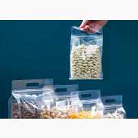 A Set Of Transparent Ziplock Bags Or Pouches