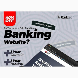 Online Bank Website Design + Free Logo in Imo (2-5 Days)