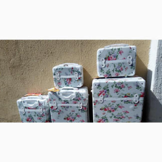 White 5 Set Luggage Travel Trolley Bag