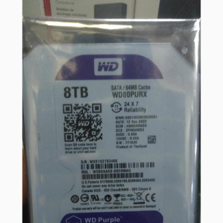 8tb WD Purple Surveillance HDD Hard Drive for CCTV, DVR, NVR