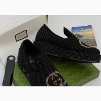 Gucci Men#039;s Flat Shoes in Black