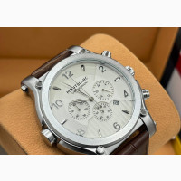 Mont Blanc Leather Chronograph Wristwatch