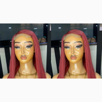 Full Closure 30inches Silky Straight in Wine