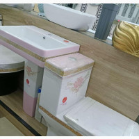 Silverline Pink and White Water Closet
