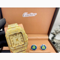 Cartier Iced Watch, Cufflinks and Pen