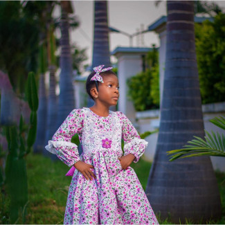 Lilac Floral Dress 001
