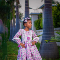 Lilac Floral Dress 001