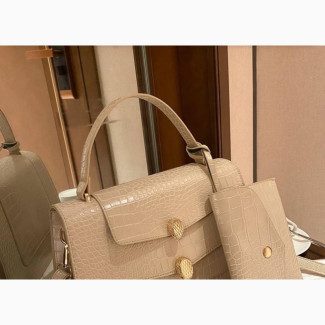 Stylish Leather Handbag with Side Purse