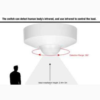 PIR Motion Sensor Switch (Ceiling Surface Mount)