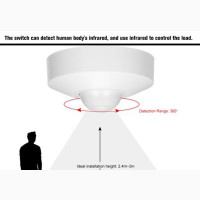 PIR Motion Sensor Switch (Ceiling Surface Mount)