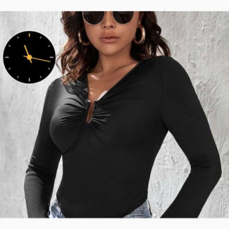 Fashion Luxury Crop Top for Ladies Long Sleeve